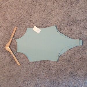 A New Day Women's Sizell Sma Halter Neck Sleeveless Snap Closure Bodysuit NWT